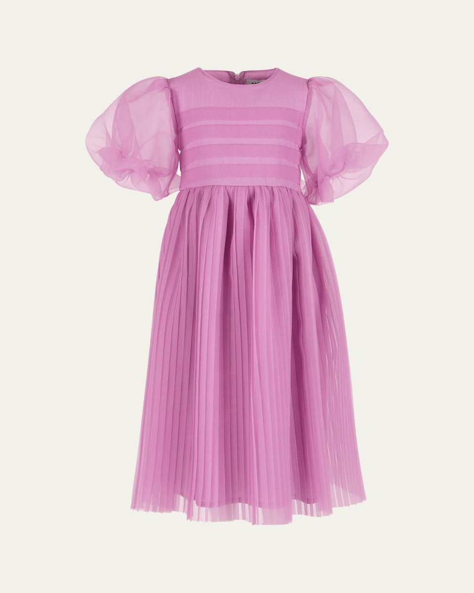 Girl's Flowy A-Line Organza Dress, Size 3T-12